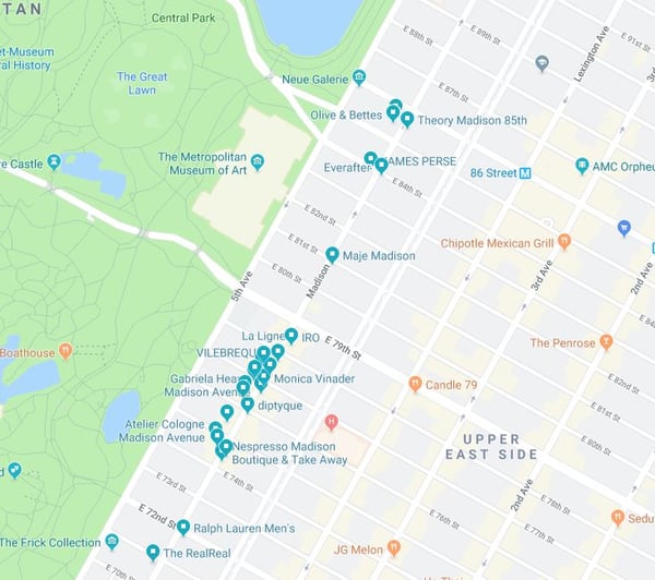 Madison Avenue Map